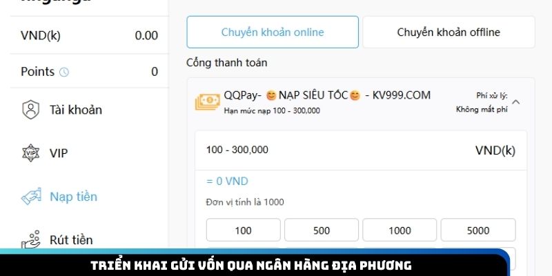 Triển khai gửi vốn qua ngân hàng địa phương